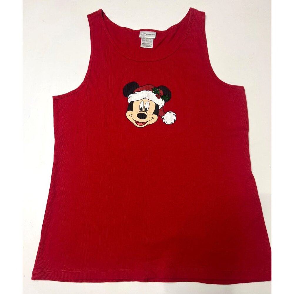 Mickey Mouse Christmas Red Tank Top Size XXL